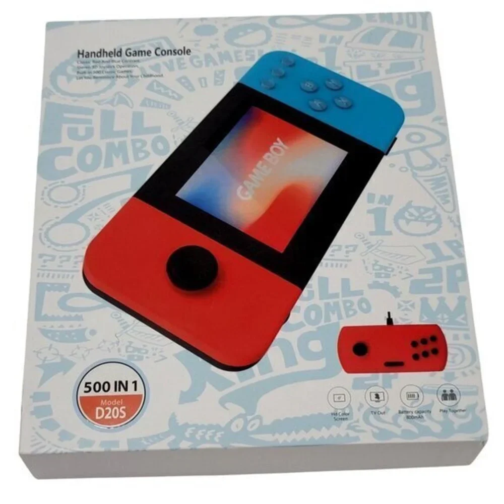 Handheld Gaming Console 500 Pre-loaded Games